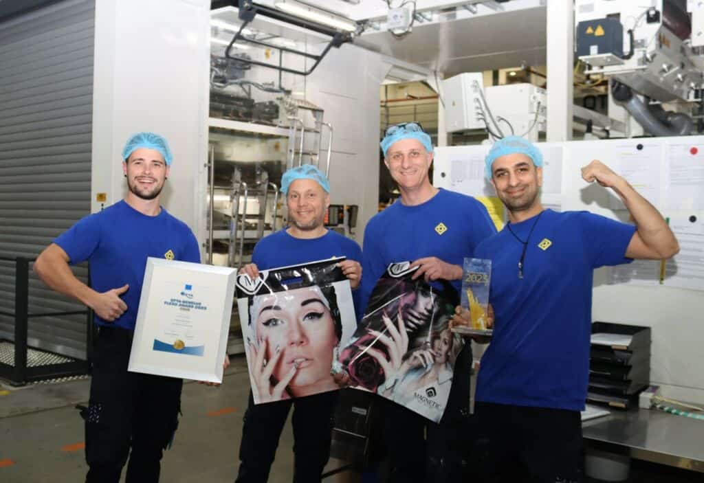 Dubbel Goud met flexografisch topdrukwerk voor bedrijven Opackgroup